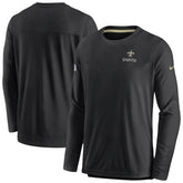 New Orleans Saints Sideline Lockup Performance Pullover Sweatshirt - Black for sale