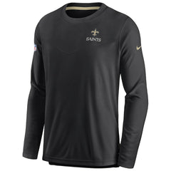 New Orleans Saints Sideline Lockup Performance Pullover Sweatshirt - Black for sale