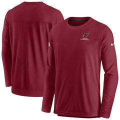 Arizona Cardinals Sideline Lockup Performance Pullover Sweatshirt - Cardinal outlet