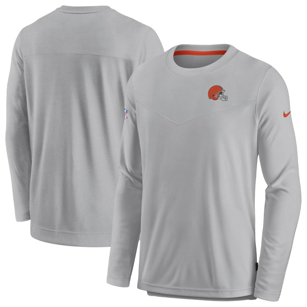 Cleveland Browns Sideline Lockup Performance Pullover Sweatshirt - Gray online