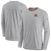 Cleveland Browns Sideline Lockup Performance Pullover Sweatshirt - Gray online