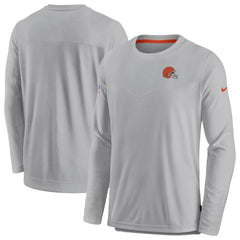 Cleveland Browns Sideline Lockup Performance Pullover Sweatshirt - Gray online