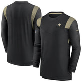 New Orleans Saints Sideline Tonal Logo Performance Player Long Sleeve T-Shirt - Black cheap