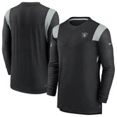Las Vegas Raiders Sideline Tonal Logo Performance Player Long Sleeve T-Shirt - Black discount