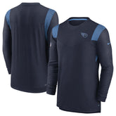 Tennessee Titans Sideline Tonal Logo Performance Player Long Sleeve T-Shirt - Navy cheap