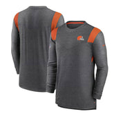 Cleveland Browns Sideline Tonal Logo Performance Player Long Sleeve T-Shirt - Charcoal outlet