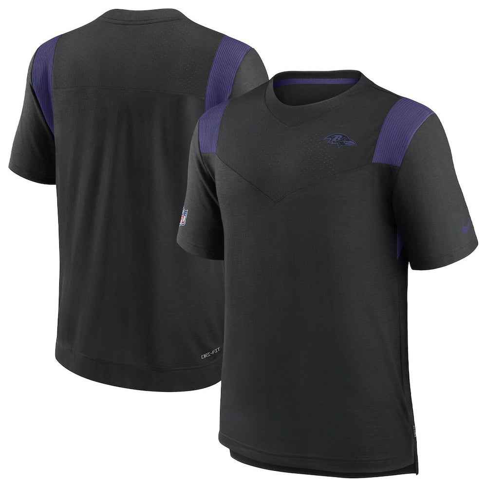 Baltimore Ravens Sideline Tonal Logo Performance Player T-Shirt - Black cheap
