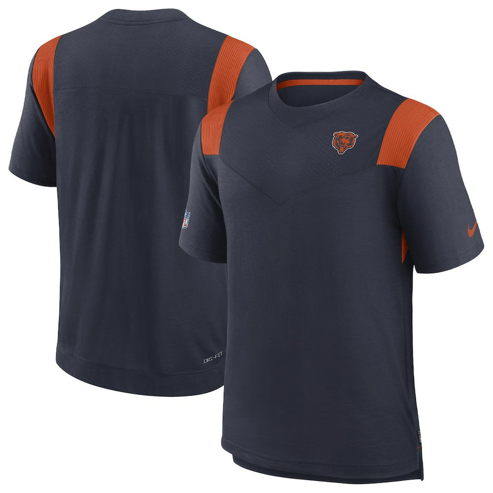 Chicago Bears Sideline Tonal Logo Performance Player T-Shirt - Navy on sale