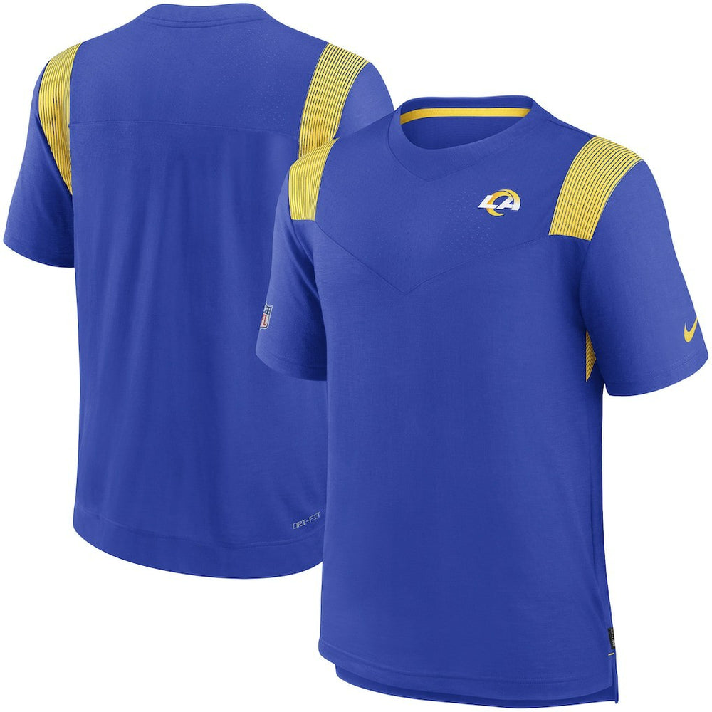 Los Angeles Rams Sideline Tonal Logo Performance Player T-Shirt - Royal on sale