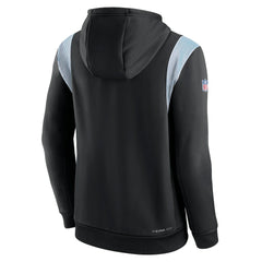 Carolina Panthers Sideline Athletic Stack Performance Pullover Hoodie - Black cheap