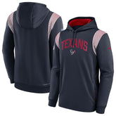 Houston Texans Sideline Athletic Stack Performance Pullover Hoodie - Navy on sale
