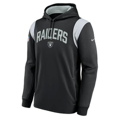 Las Vegas Raiders Sideline Athletic Stack Performance Pullover Hoodie - Black for sale