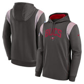 Tampa Bay Buccaneers Sideline Athletic Stack Performance Pullover Hoodie - Pewter on sale