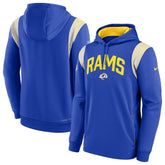 Los Angeles Rams Sideline Athletic Stack Performance Pullover Hoodie - Royal for sale