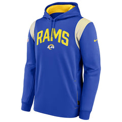 Los Angeles Rams Sideline Athletic Stack Performance Pullover Hoodie - Royal for sale