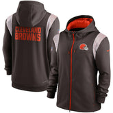 Cleveland Browns Performance Sideline Lockup Full-Zip Hoodie - Brown discount