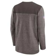 Cleveland Browns Sideline Lockup Performance Quarter-Zip Top - Brown online