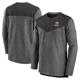 San Francisco 49ers Sideline Lockup Performance Quarter-Zip Top - Charcoal on sale