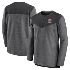San Francisco 49ers Sideline Lockup Performance Quarter-Zip Top - Charcoal on sale