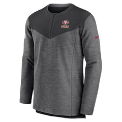San Francisco 49ers Sideline Lockup Performance Quarter-Zip Top - Charcoal on sale