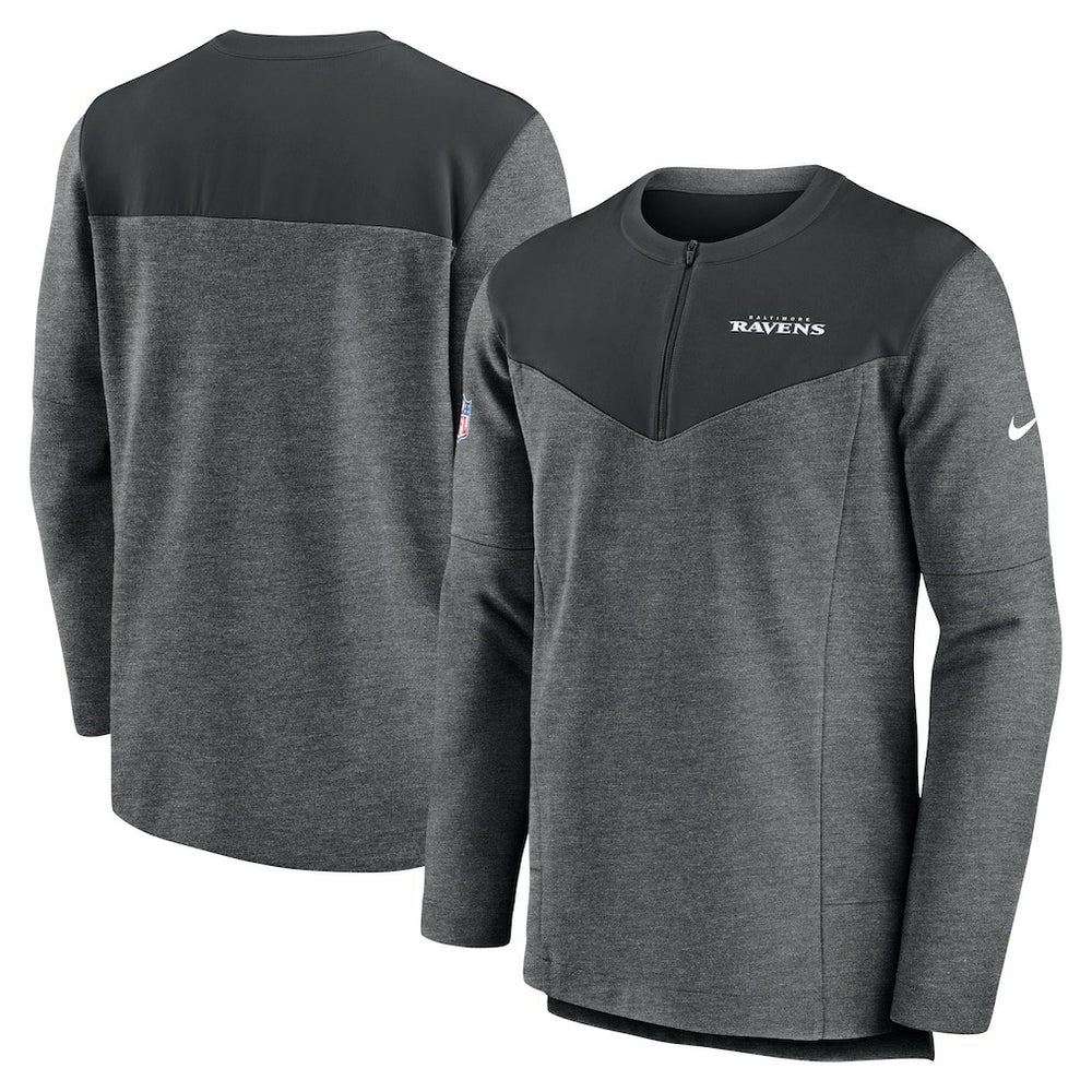 Baltimore Ravens Sideline Lockup Performance Quarter-Zip Top - Charcoal on sale