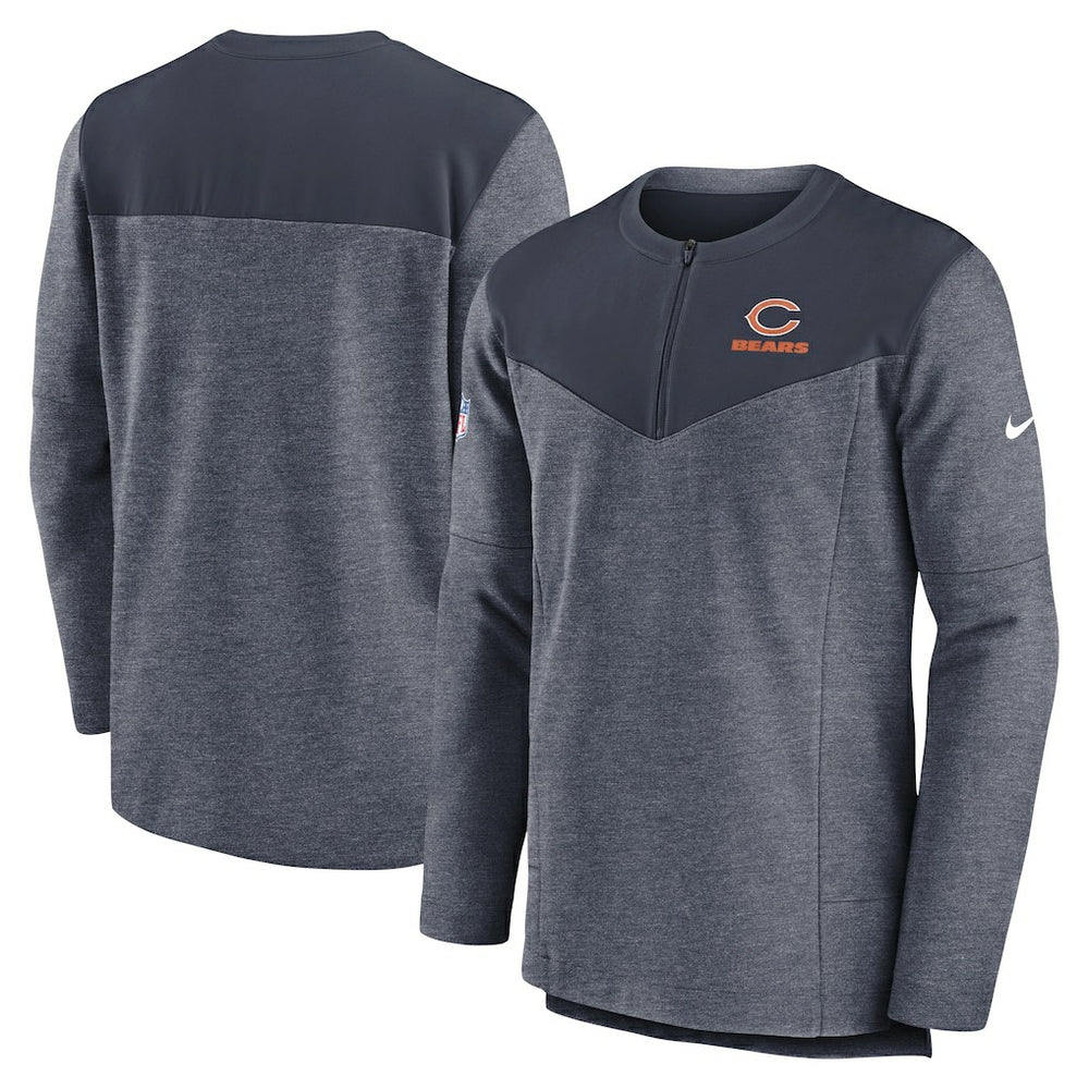 Chicago Bears Sideline Lockup Performance Quarter-Zip Top - Navy sale