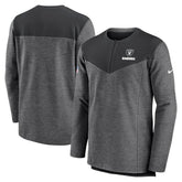 Las Vegas Raiders Sideline Lockup Performance Quarter-Zip Top - Charcoal cheap