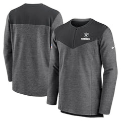 Las Vegas Raiders Sideline Lockup Performance Quarter-Zip Top - Charcoal cheap