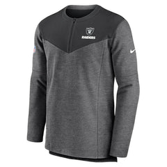 Las Vegas Raiders Sideline Lockup Performance Quarter-Zip Top - Charcoal cheap