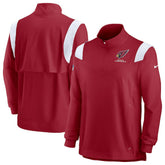 Arizona Cardinals Sideline Coaches Chevron Lockup Quarter-Zip Top - Cardinal on sale