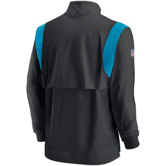 Carolina Panthers Sideline Coach Chevron Lockup Quarter-Zip Long Sleeve Top - Black cheap