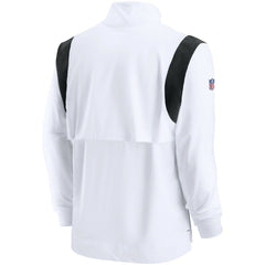 Las Vegas Raiders Sideline Coach Chevron Lockup Quarter-Zip Long Sleeve Top - White outlet