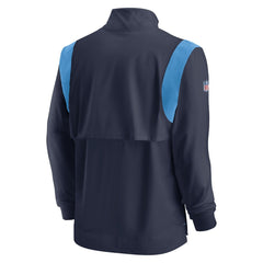 Tennessee Titans Sideline Coach Chevron Lockup Quarter-Zip Long Sleeve Top - Navy online