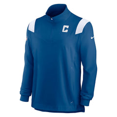 Indianapolis Colts Sideline Coach Chevron Lockup Quarter-Zip Long Sleeve Top - Royal outlet
