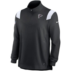 Atlanta Falcons Sideline Coach Chevron Lockup Quarter-Zip Long Sleeve Top - Black/White sale