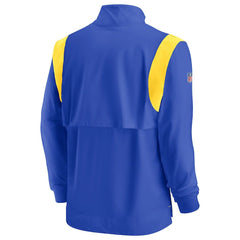 Los Angeles Rams Sideline Coach Chevron Lockup Quarter-Zip Long Sleeve Top - Royal discount