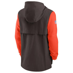 Cleveland Browns Sideline Player Quarter-Zip Hoodie - Brown/Orange online