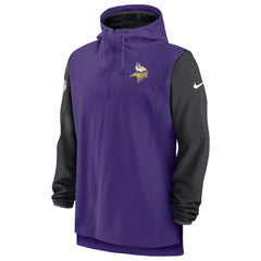 Minnesota Vikings Sideline Player Quarter-Zip Hoodie - Purple/Black for sale