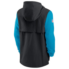 Carolina Panthers Sideline Player Quarter-Zip Hoodie - Black/Blue discount