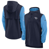 Tennessee Titans Sideline Player Quarter-Zip Hoodie - Navy/Light Blue cheap