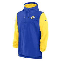 Los Angeles Rams Sideline Player Quarter-Zip Hoodie Jacket - Royal/Gold online