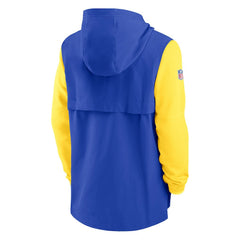 Los Angeles Rams Sideline Player Quarter-Zip Hoodie Jacket - Royal/Gold online