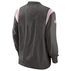 Tampa Bay Buccaneers Sideline Athletic Stack V-Neck Pullover Windshirt Jacket - Pewter for sale