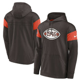Cleveland Browns Sideline Arch Jersey Performance Pullover Hoodie - Brown online
