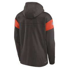 Cleveland Browns Sideline Arch Jersey Performance Pullover Hoodie - Brown online
