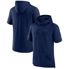 Washington Capitals Fanatics Authentic Pro Road Performance Short Sleeve Pullover Hoodie - Heather Navy Hoodies