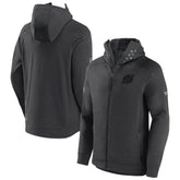 New Jersey Devils Fanatics Authentic Pro Road Tech Lightweight Full-Zip Hoodie Jacket - Charcoal Jerseys