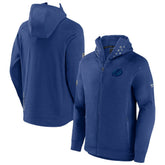 Tampa Bay Lightning Fanatics Authentic Pro Road Tech Lightweight Full-Zip Hoodie Jacket - Blue Hoodies