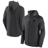 Pittsburgh Penguins Fanatics Authentic Pro Road Tech Lightweight Full-Zip Hoodie Jacket - Charcoal Hoodies