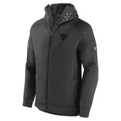 Pittsburgh Penguins Fanatics Authentic Pro Road Tech Lightweight Full-Zip Hoodie Jacket - Charcoal Hoodies